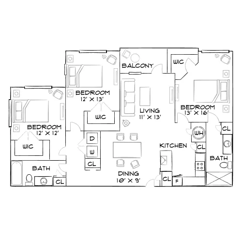 Venue at Lakewood Ranch - Bradenton, FL - Furnished Diagram