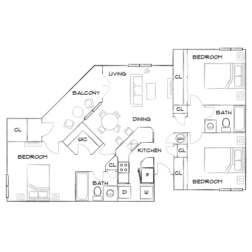 Winthrop West - Riverview, FL - Furnished Diagram