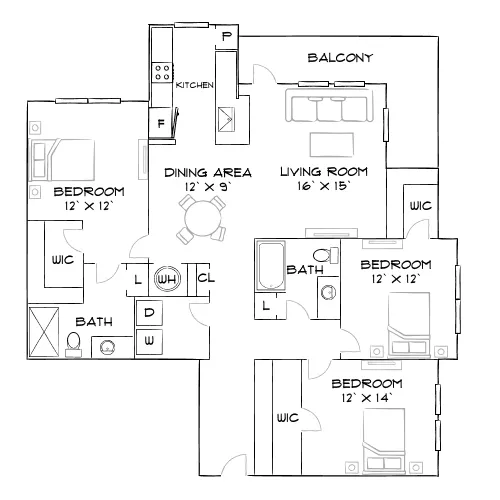 Vera - Jacksonville, FL - Furnished Diagram
