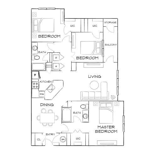 Creekside Vista - Decatur, GA - Furnished Diagram
