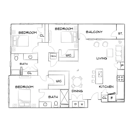The Ellison - Kennesaw, GA - Furnished Diagram