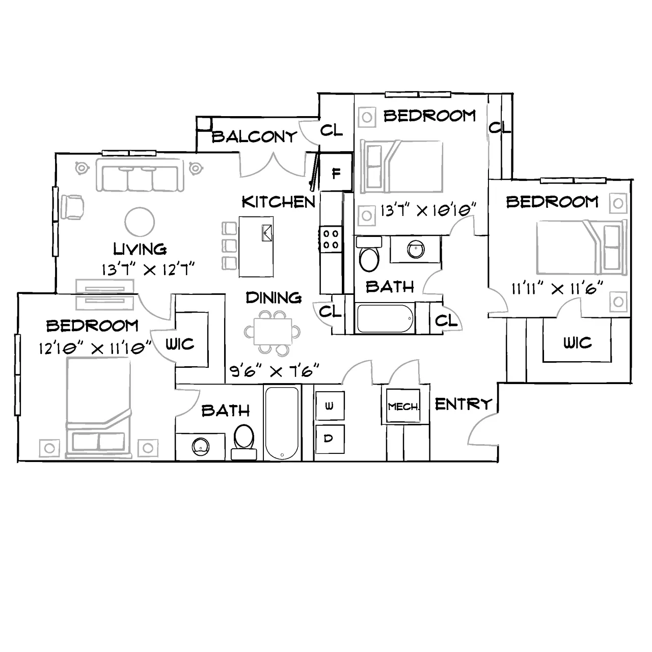 The Lodge at Hidden River - Tampa, FL - Furnished Diagram