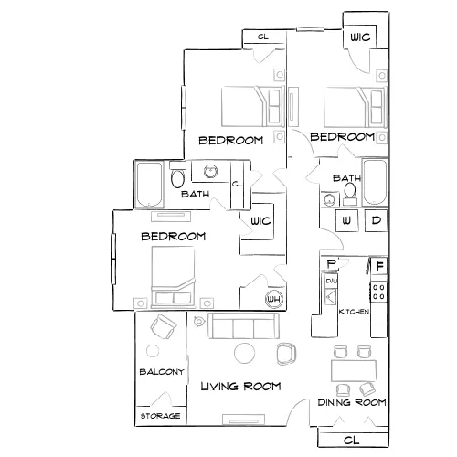 Sable Brookfield - Greenville, SC - Furnished Diagram