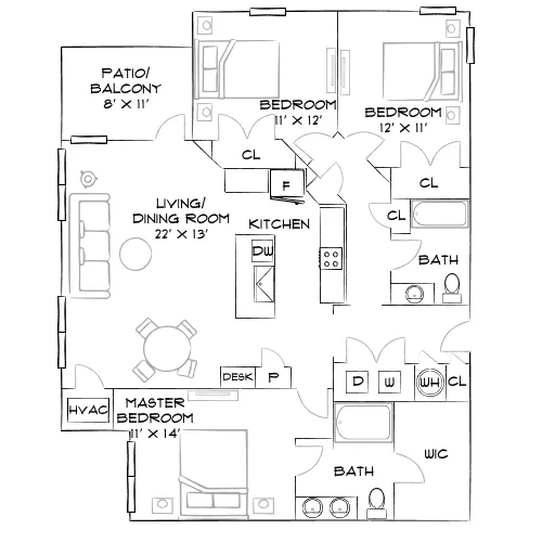 Citigate - Jacksonville, FL - Furnished Diagram