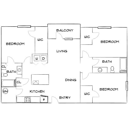 Design 3A floor plan