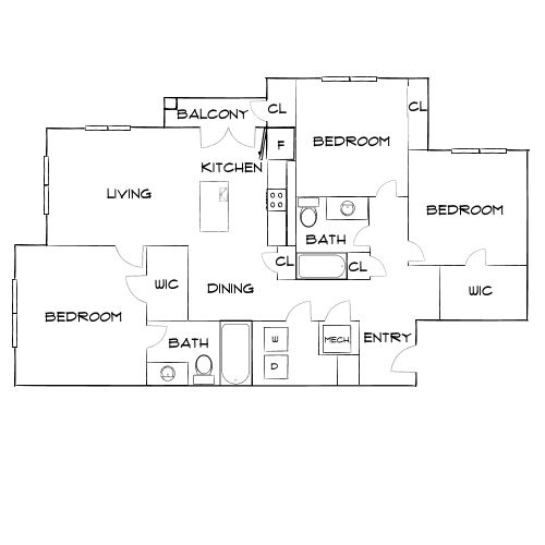Design 3A floor plan