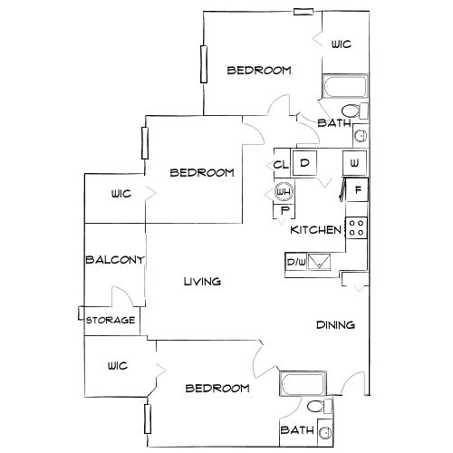 Design 3A floor plan