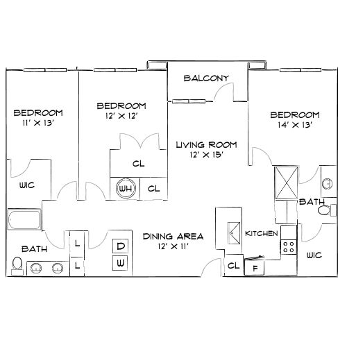 Design 3A floor plan