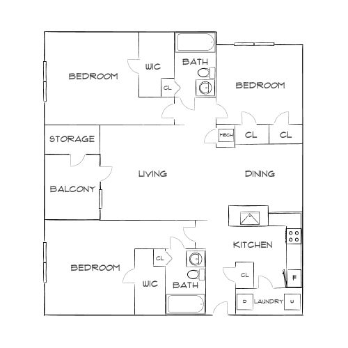 Design 3A floor plan