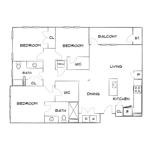 Design 3A floor plan