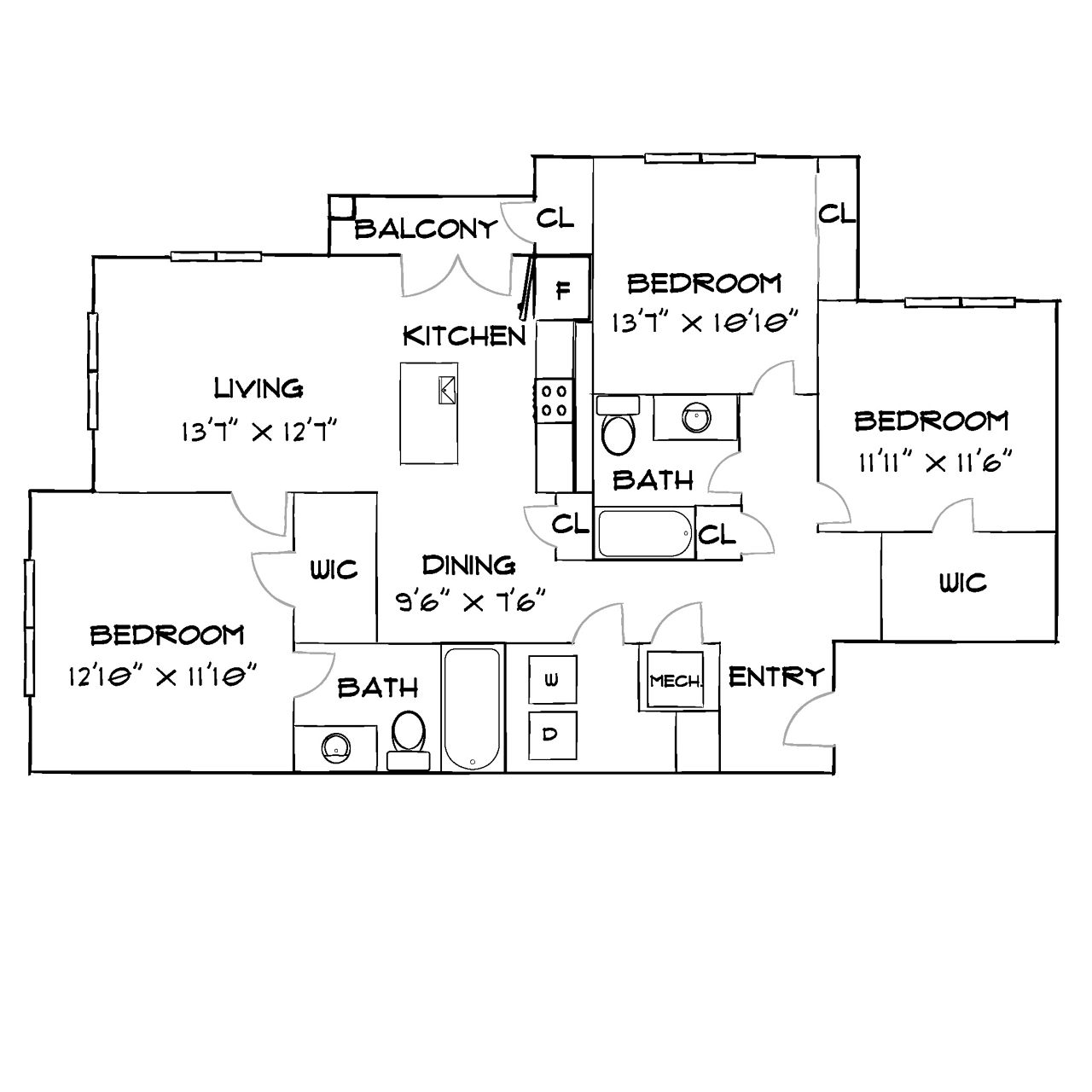 Design 3A floor plan