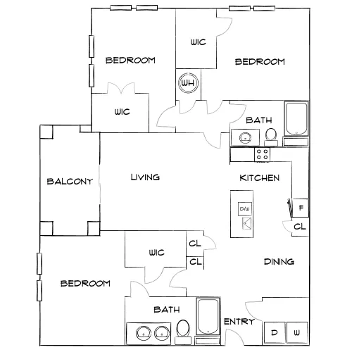 The Sawyer at One Bellevue Place - Nashville, TN - Diagram