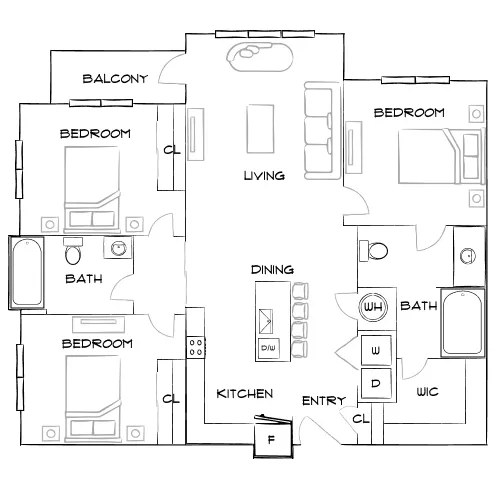 The Anson - Nashville, TN - Furnished Diagram