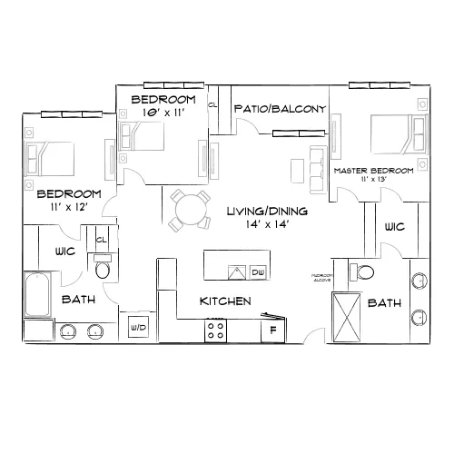 The Avalyn - Chula Vista, CA - Furnished Diagram