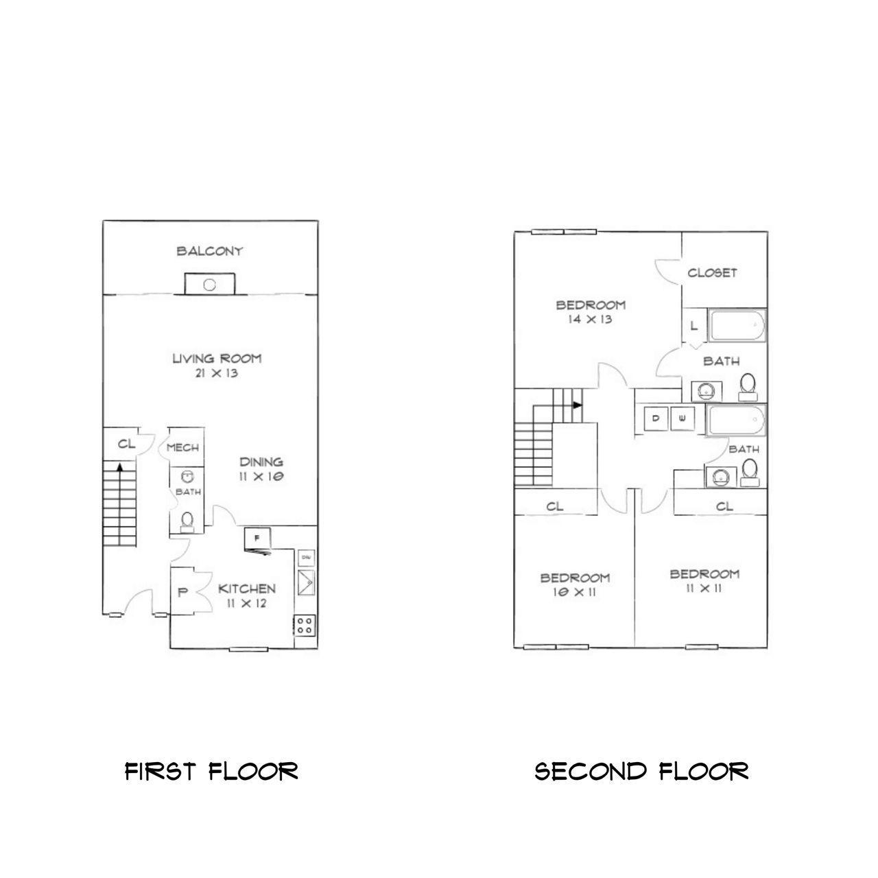 Design 3A25 Townhome floor plan