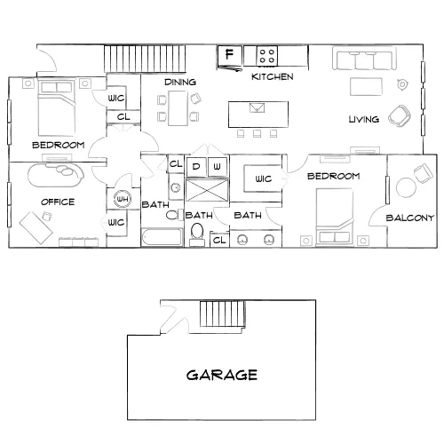 Horizon at Wiregrass Ranch - Wesley Chapel, FL - Furnished Diagram