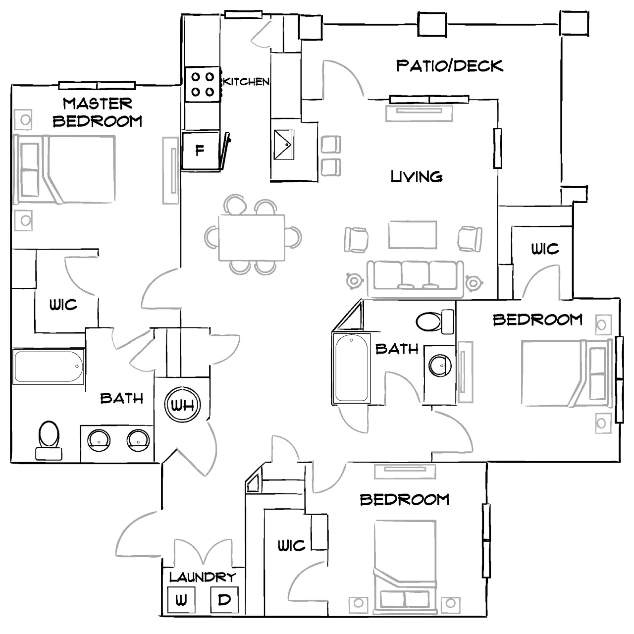Brea Wendell Falls - Wendell, NC - Furnished Diagram