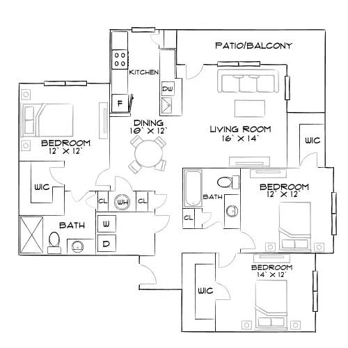 Alleia at Presidio - Fort Worth, TX - Furnished Diagram