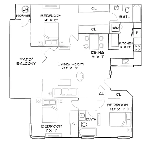 Creekside Alta Loma - Rancho Cucamonga, CA - Furnished Diagram