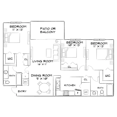 West Boynton - Boynton Beach, FL - Furnished Diagram