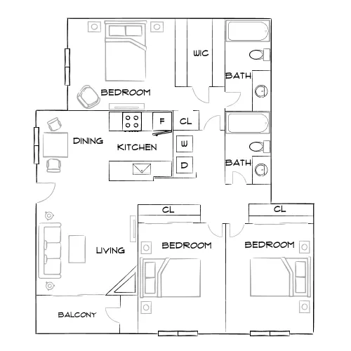 Capri - Las Vegas, NV - Furnished Diagram