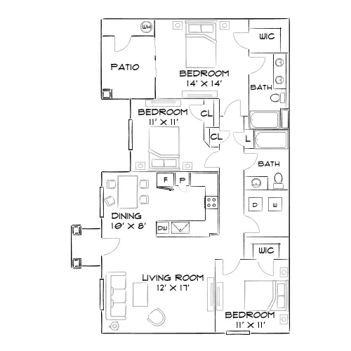SW - Las Vegas, NV - Furnished Diagram