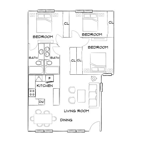 Park Apartments - Escondido, CA - Furnished Diagram