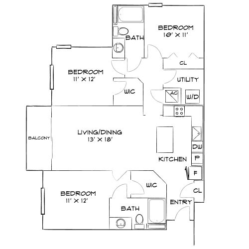 Design 3A floor plan