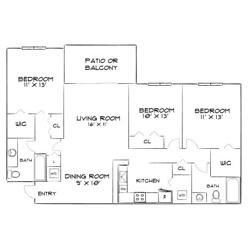 Design 3A floor plan