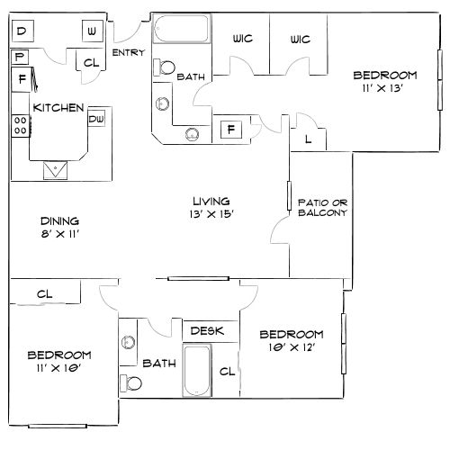 Design 3A floor plan
