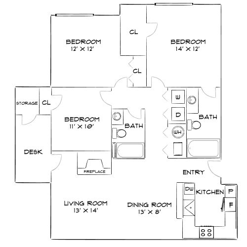 Design 3A floor plan