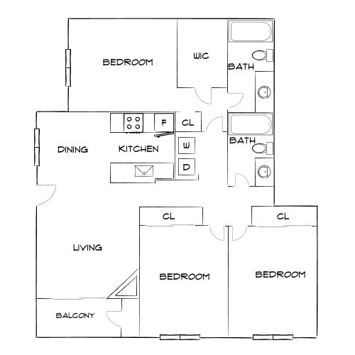 Design 3A floor plan