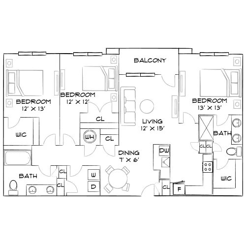 Sire Wellington - Haslet, TX - Furnished Diagram