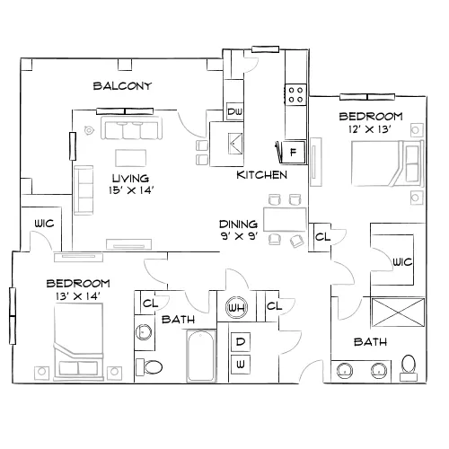 Solay Fort Worth - Fort Worth, TX - Furnished Diagram