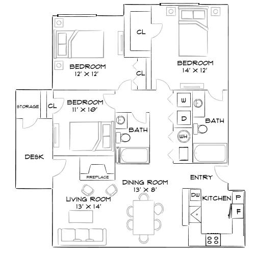 Oak Trail at Cherry Creek - Denver, CO - Furnished Diagram