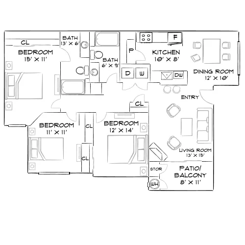 Solitude at Centennial - Las Vegas, NV - Furnished Diagram