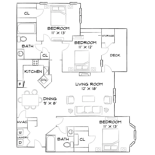Chattahoochee Ridge - Atlanta, GA - Furnished Diagram