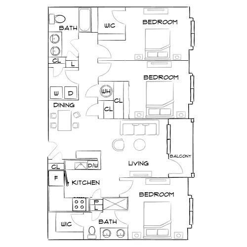 Botanic at Ingleside - North Charleston, SC - Furnished Diagram