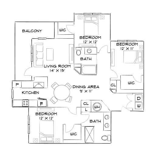 Cue - Jacksonville, FL - Furnished Diagram