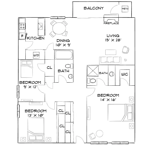 Denim Scottsdale - Scottsdale, AZ - Furnished Diagram