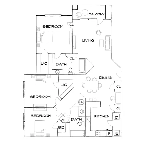 Verandahs of Brighton Bay - St. Petersburg, FL - Furnished Diagram