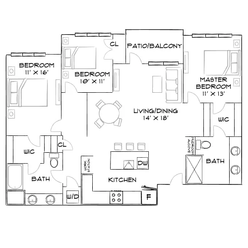 The Avalyn - Chula Vista, CA - Furnished Diagram
