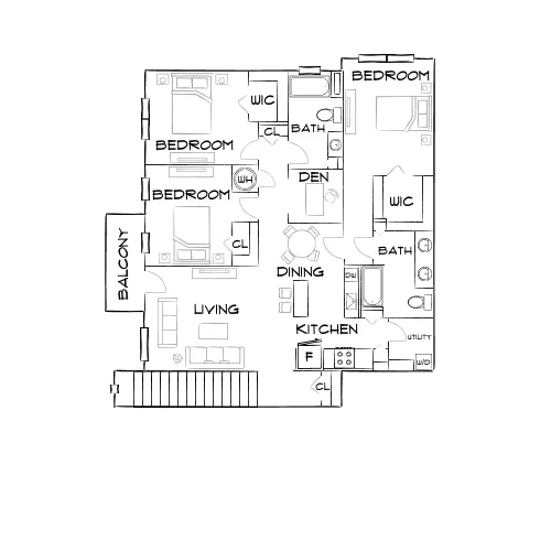 Eterno Pompano Beach - Pompano Beach, FL - Furnished Diagram
