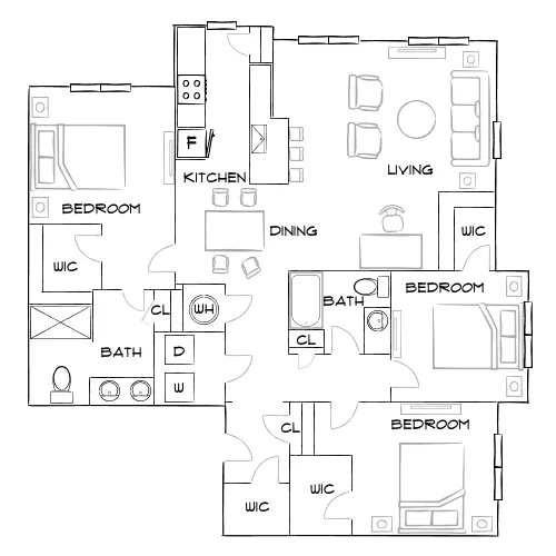 Solay Fort Worth - Fort Worth, TX - Furnished Diagram