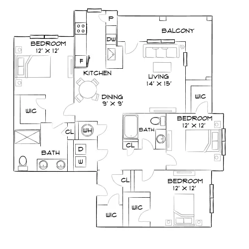 Sire Wellington - Haslet, TX - Furnished Diagram