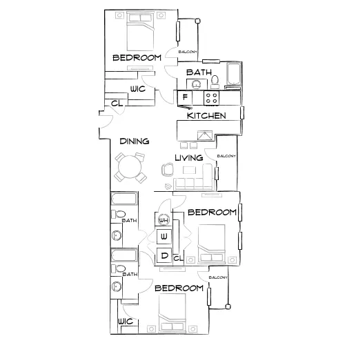 The Adeline - Maitland, FL - Furnished Diagram