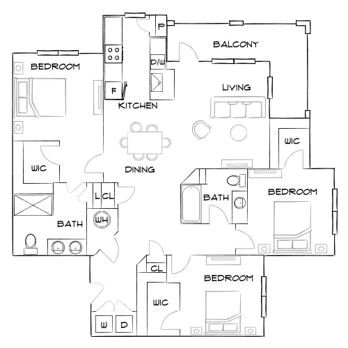 Botanic at Ingleside - North Charleston, SC - Furnished Diagram