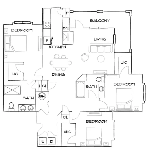 Botanic at Ingleside - North Charleston, SC - Furnished Diagram