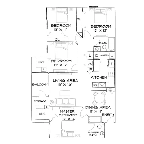 Amara Metrowest - Orlando, FL - Furnished Diagram