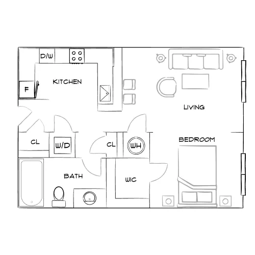 Lenox Village Town Center - Nashville, TN - Furnished Diagram